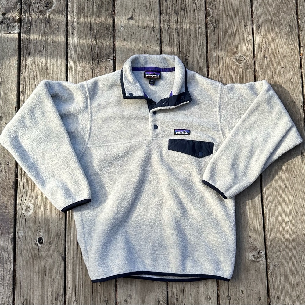 Patagonia Synchilla Snap-T Fleece Pullover in Oatmeal Heather (XXS)